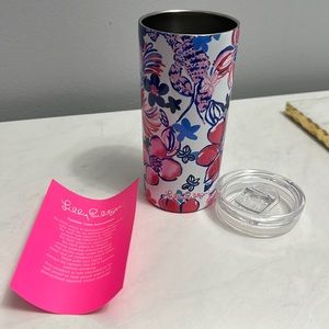 Lilly Pulitzer Tumbler with lid 16 ounces brand new